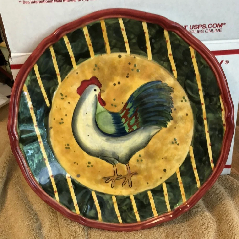 Susan Winget Certified International Rooster Dinner Plate 11